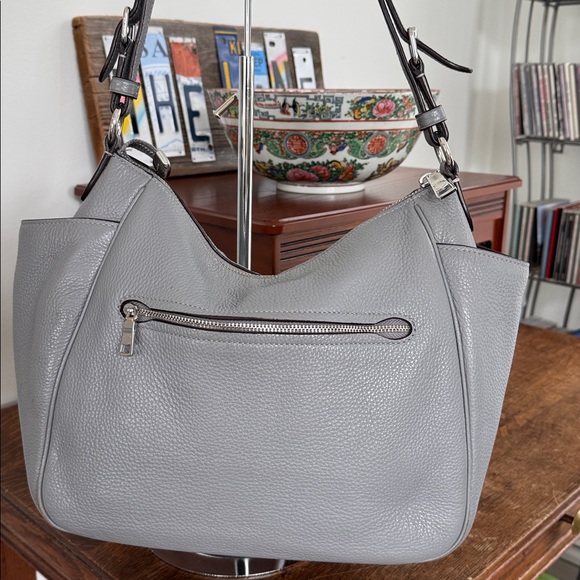 Coach Rori C2853 hobo shoulder bag in pebbled granite gray - Picture 3 of 12